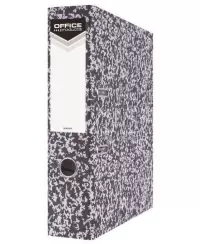 Segtuvas OFFICE PRODUCTS, marmurinis, A4, 75 mm, juoda nugarėlė
