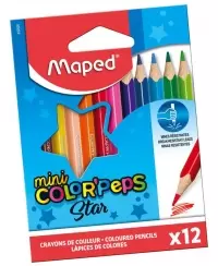 Spalvoti pieštukai MAPED Color Peps, mažyliams, 12 spalvų