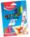 Flomasteriai MAPED Color Peps, su antspaudukais, 8 spalvos