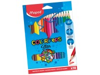 Spalvoti pieštukai MAPED Color Peps Star, 18 spalvų
