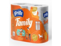 Buitinis tualetinis popierius GRITE Family, 4 ritiniai
