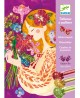 Glitter joonistuskomplekt DJECO Lillelõhn, 4 pilti