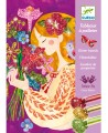 Glitter joonistuskomplekt DJECO Lillelõhn, 4 pilti