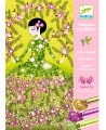 Glitter joonistuskomplekt DJECO Säravad kleidid, 4 pilti