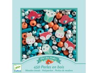 Medinių karoliukų rinkinys DJECO Maži gyvūnėliai