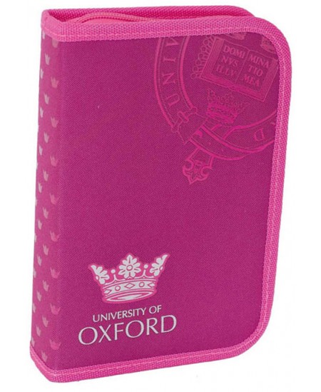 Ühe sahtliga, kahe klapiga jäik pinal Oxford rose, 20,5 x 14 x 3,5