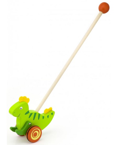 Puidust lükatav mänguasi VIGA Dinosaurus