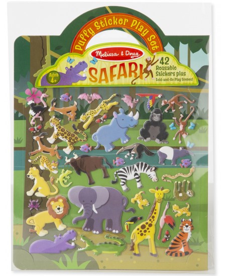 Korduvkasutatavate kleebiste komplekt MELISSA &amp; DOUG Safari