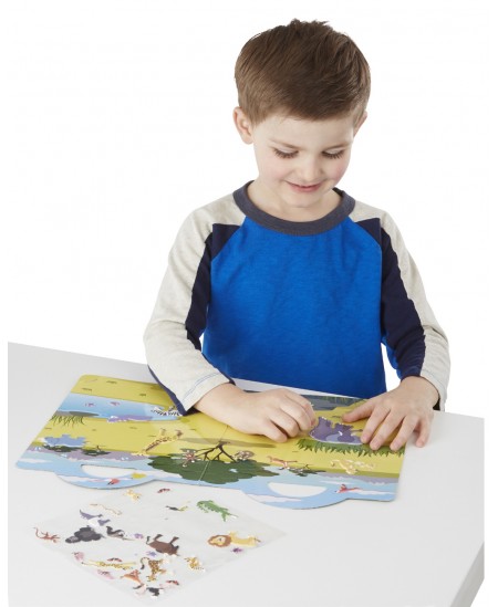 Korduvkasutatavate kleebiste komplekt MELISSA &amp; DOUG Safari