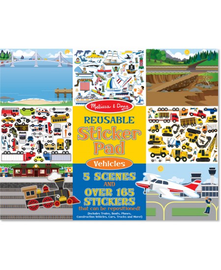 Korduvkasutatavate kleebiste komplekt MELISSA & DOUG Transport