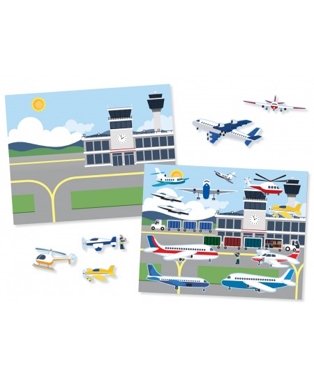 Korduvkasutatavate kleebiste komplekt MELISSA & DOUG Transport