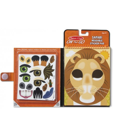 Korduvkasutatavate kleebiste komplekt MELISSA &amp; DOUG Make a Face Safari