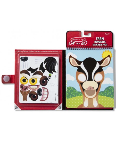 Korduvkasutatavate kleebiste komplekt MELISSA & DOUG Make a Face Farm