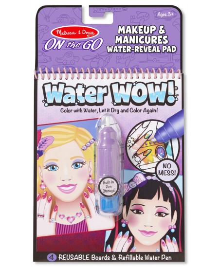 Veega joonistamise raamat MELISSA & DOUG Water Wow Meik ja maniküür