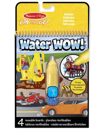 Veega joonistamise raamat MELISSA & DOUG Water Wow Transport