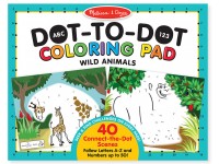 Taškų jungimo ir spalvinimo albumas MELISSA & DOUG Laukiniai gyvūnai