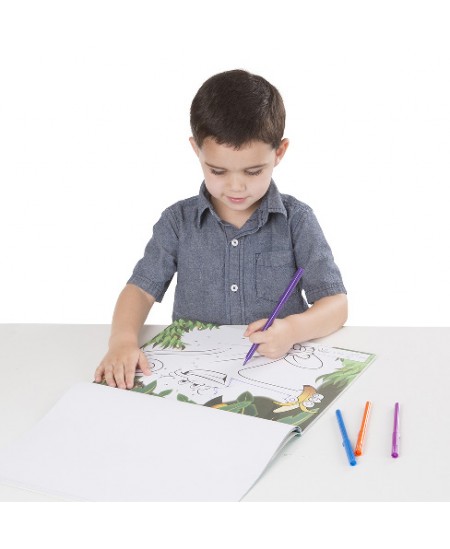 Punktide ühendamise ja värvimisraamat MELISSA & DOUG Metsloomad