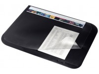 Kirjutusalus LEITZ PLUS läbipaistva klapiga, 500×650 mm, must