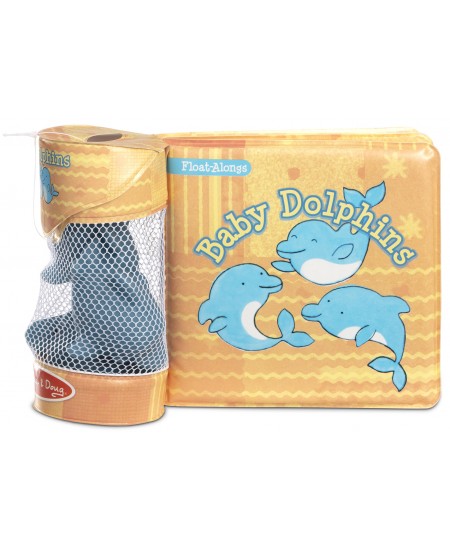 Vanniraamatu ja kolme mänguasja komplekt MELISSA & DOUG Delfiinikesed