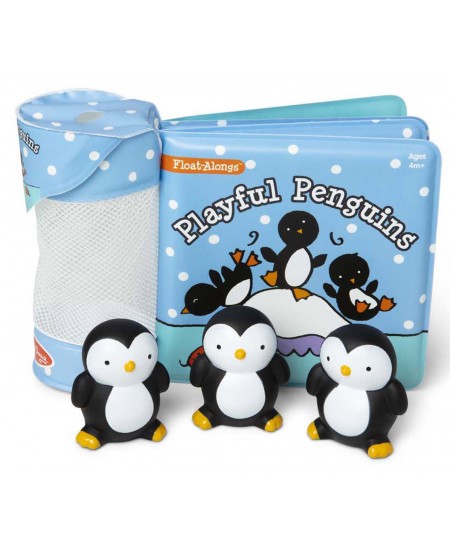 Vanniraamatu ja kolme mänguasja komplekt MELISSA & DOUG Mängulised pingviinikesed