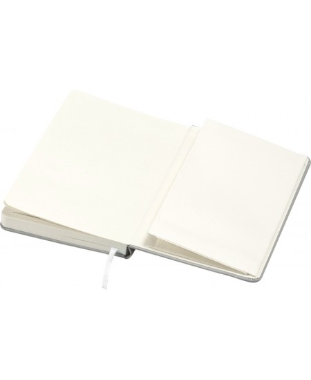 JOURNAL BOOKS märkmik kustutuskummiga, A5, jooneline, hõbedane