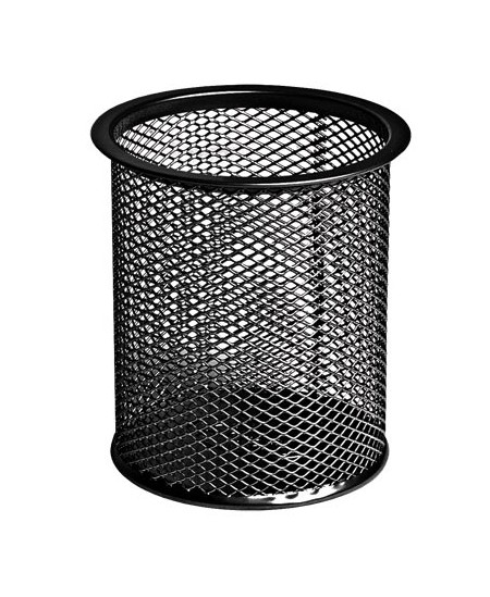 Perforeeritud metallist pliiatsitops FOROFIS, must