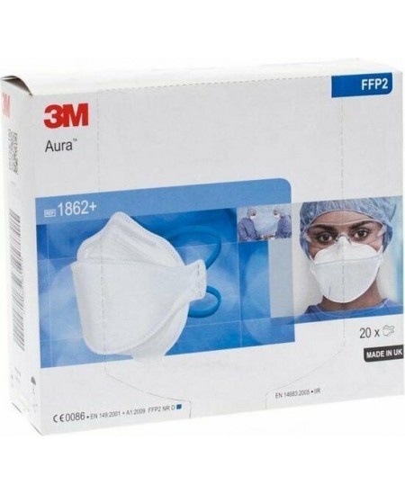 Näomask (respiraator) 3M AURA, FFP2, IIR, ilma klapita, 1 tk