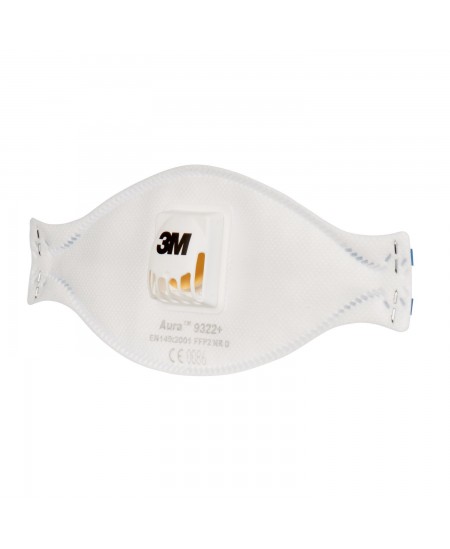 Näomask (respiraator) 3M AURA, FFP2, 9322+, klapiga, 1 tk