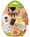 Kahanevad kleebised HEITMANN I love eggs, 12 tk