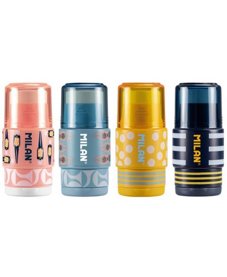 Kustutuskumm kaitseümbrise ja teritajaga MILAN EXTENSION Swims