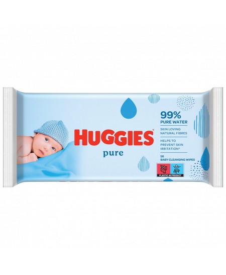 Niisked salvrätikud HUGGIES Pure, 56 tk.