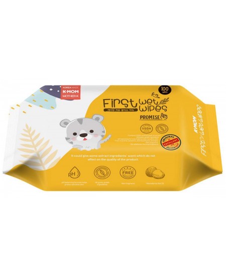 Niisked salvrätikud K-MOM Hall karu, 100 tk.