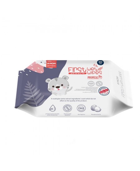 Niisked salvrätikud K-MOM Hall karu, 100 tk.