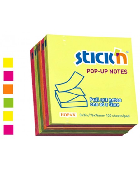 Kleepmärkmekuubik STICK´N Z, 76x76 mm, 600 lehte, erinevad värvid