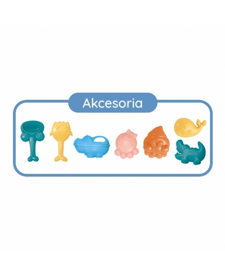 Vee ja liiva komplekt-kohver 3 in 1 WOOPIE Jõehobuke