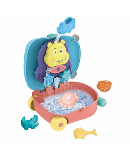 Vee ja liiva komplekt-kohver 3 in 1 WOOPIE Jõehobuke