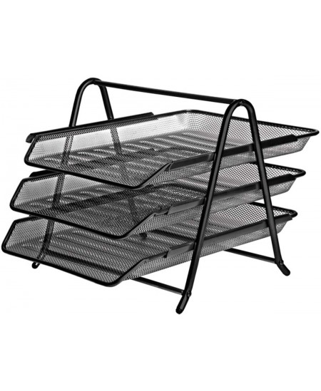 Perforeeritud metallist dokumendialus FOROFIS, 3-osaline, must