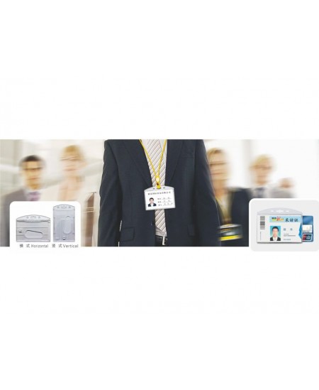 Nimekaardi hoidik PIRUET 4704V, 54x86 mm, läbipaistev