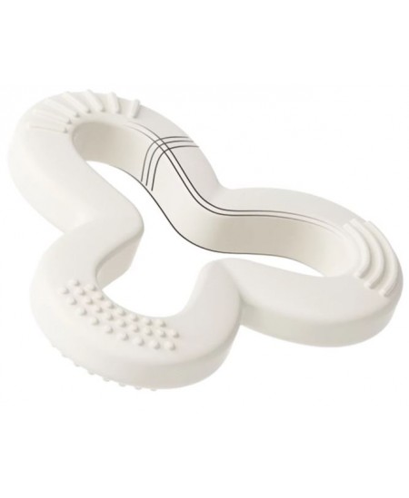 Silikoonist närimislelud HE OR SHE Shamrock, roosa ja valge, 2 tk