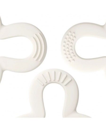 Silikoonist närimislelud HE OR SHE Shamrock, roosa ja valge, 2 tk