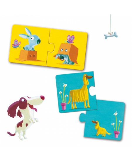 Topeltpusle kõige väiksematele DJECO Vastandid, 24 osa