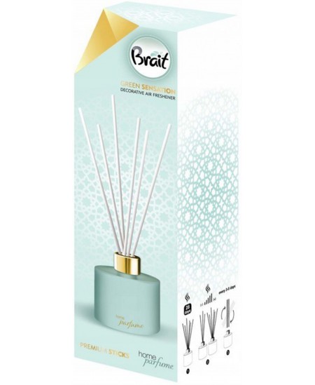 Kodulõhnastaja pulkadega BRAIT Green Sensation, 100 ml