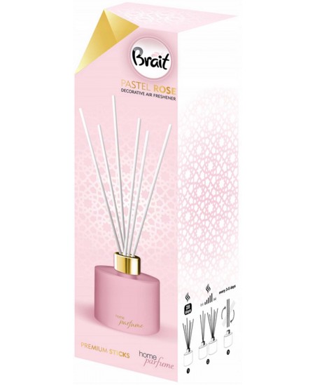 Kodulõhnastaja pulkadega BRAIT Rose Pastel, 100 ml
