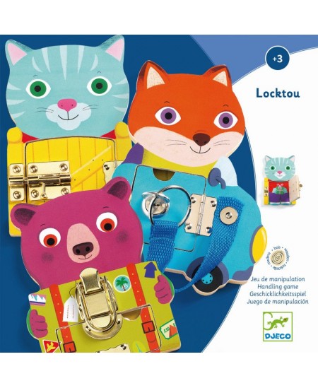 Õpetlik puidust mäng DJECO Locktou