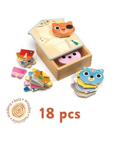 Puidust pusle DJECO Kiisud