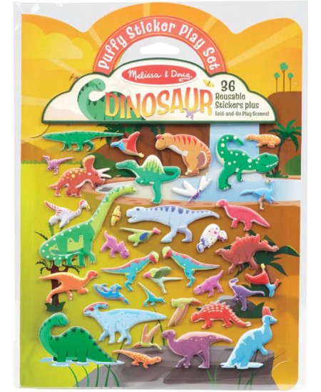 Korduvkasutatavate pehmete kleebiste komplekt MELISSA &amp; DOUG Dinosaurused