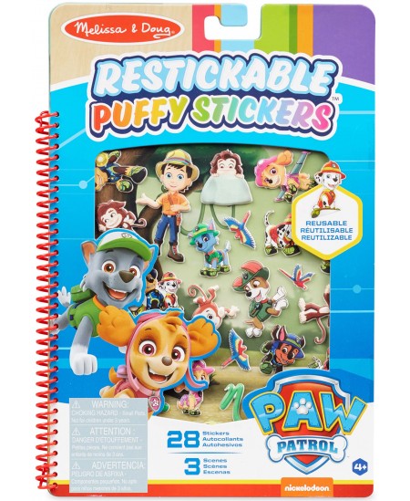 Korduvkasutatav pehme kleebisteraamat MELISSA & DOUG Paw Patrol „Džungel“