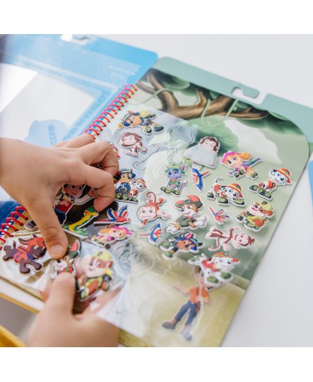 Korduvkasutatav pehme kleebisteraamat MELISSA & DOUG Paw Patrol „Džungel“