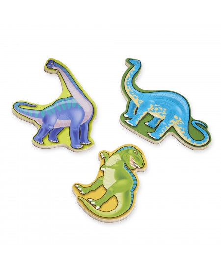 Puidust magnetite komplekt MELISSA & DOUG dinosaurused