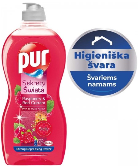 Nõudepesuvahend PUR RASPBERRY, 450 ml